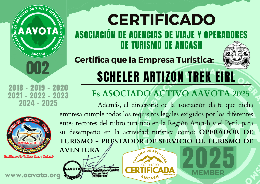 Certificado AAVOTA ANCASH Member 2025